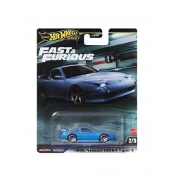 Hot Wheels Fast-Furious Premium Araba 1996 Nıssan 180SX Type x PAUL WALKER BRİAN O'CONNER