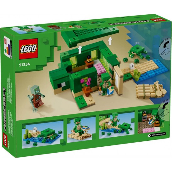  LEGO MinecraftLEGO 21254 Kaplumbağa Plaj Evi LEGO® Minecraft® kaplumbağa evi modeli 