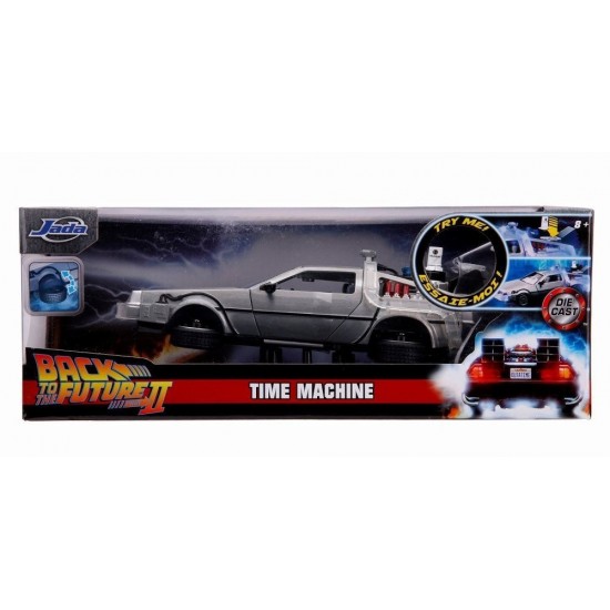 NEW Jada 31468 Back to the Future pt II TIME MACHINE 1:24 Die-Cast w/ Lights