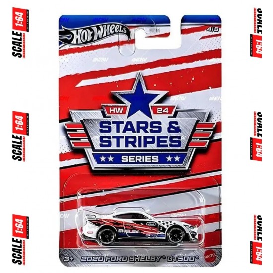 Hot Wheels - 1:64 - 2020 Ford Shelby GT500 - Stars & Stripes (2024) Walmart Exclusive