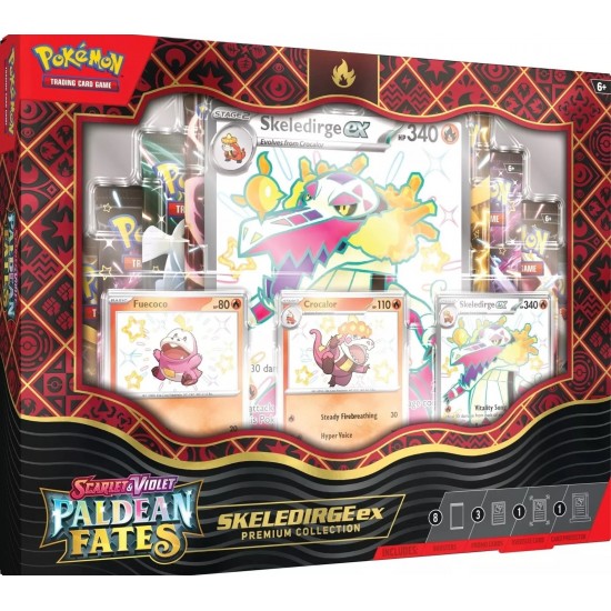 Pokémon Scarlet & Violet: Paldean Fates Premium Koleksiyon Kutusu - Skeledirge EX