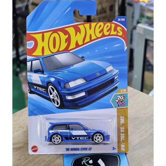 2025 HOT WHEELS '90 HONDA CIVIC EF BLUE Series HW '70S Vs '90S