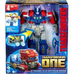 Transformers One Movie Power Flip Optimus Prime (Orion Pax) Dönüştürme Aksiyon Figürü