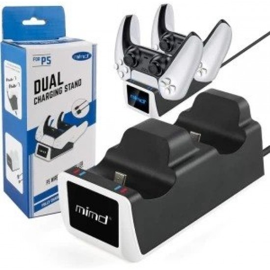 Mimd Dual Charger Dock for PS5 for wireless controller with USB port